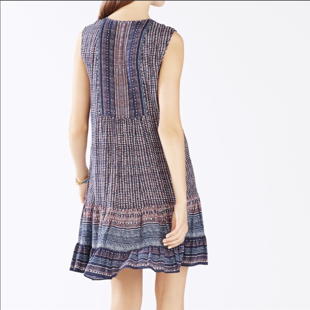 BCBGMaxazria Yulissa Sleeveless Ruffle Dress